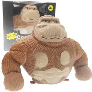 TikTok Monkey - Funny Brown Gorilla Stress Relief Toy, Squeeze and Decompress, Easter Gift for Kids and Adults