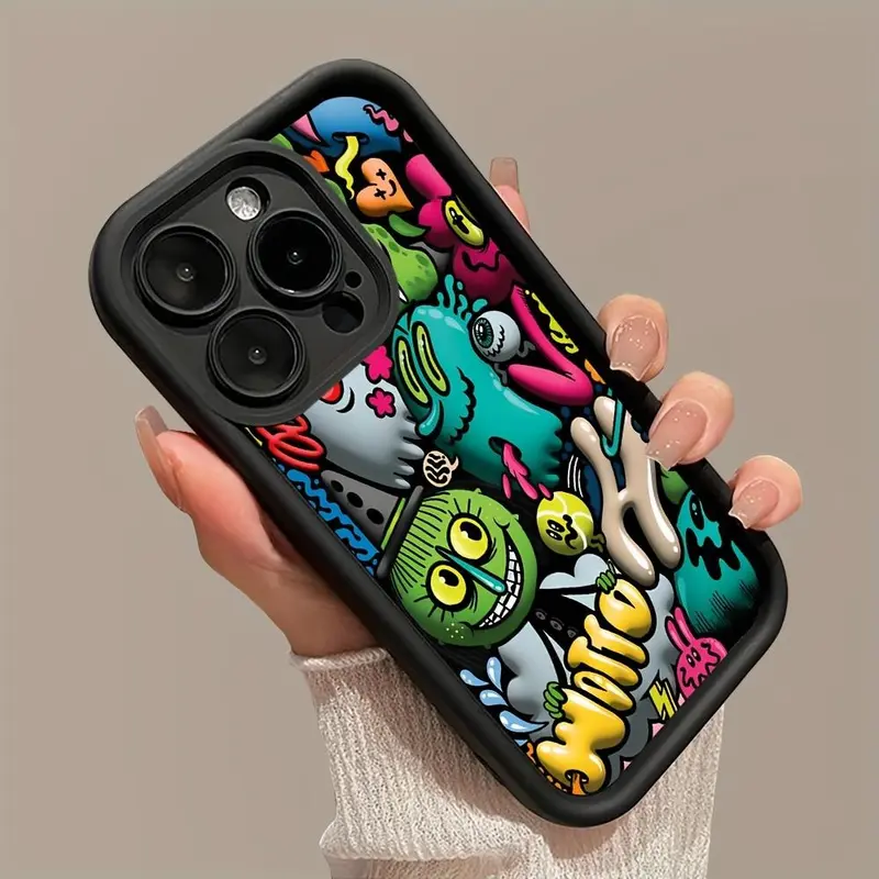 Cartoon Pattern Phone Case, Anti-drop Durable Phone Protective Cover, Phone Accessory Compatible with iPhone 15 14 13 12 11 XS XR X Mini Plus Pro Max, Halloween, Protector