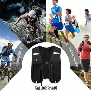 Lightweight Breathable Mesh Running Vest Bag, Waist Pack and Chest Bag Combo, Large Capacity Main Compartment with Phone Pocket