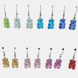Novelty Gummy Bear Earrings - Variety of Colors - Adorable for Gift or Daily Wear