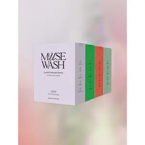 MUSEWASH Laundry Detergent Sheets - Signature Scents, Eco Ingredients, Household Cleaning Products, Plastic-Free - 50 Loads