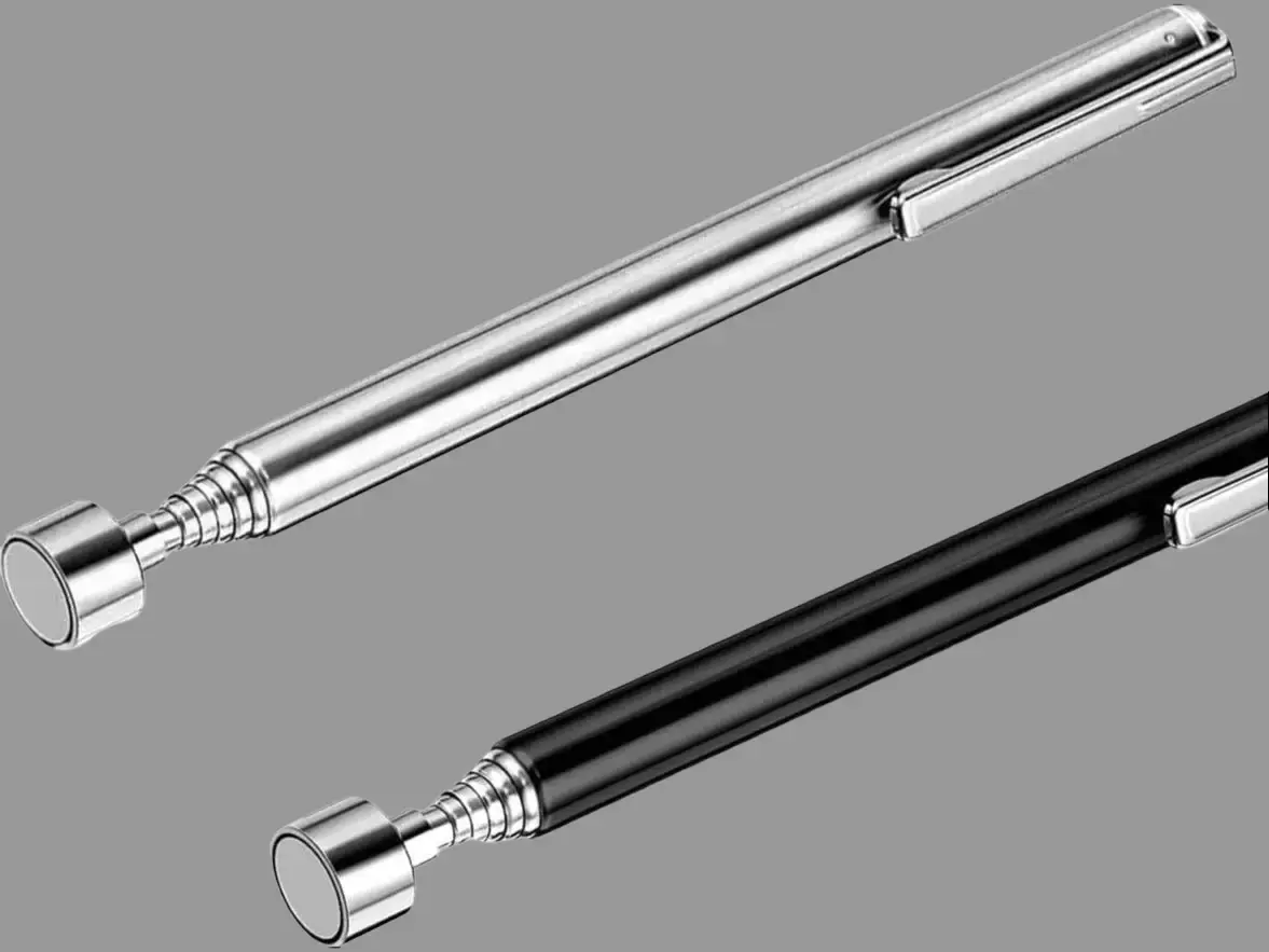 2-Piece Magnetic Telescoping Pick-Up Tool with Pocket Clip, 3 Lb Capacity, 25-In Extendable Flexible Magnet Retrieval Stick, Work Tools & Gadgets, Ideal Gift for Men, Tools And Gadgets