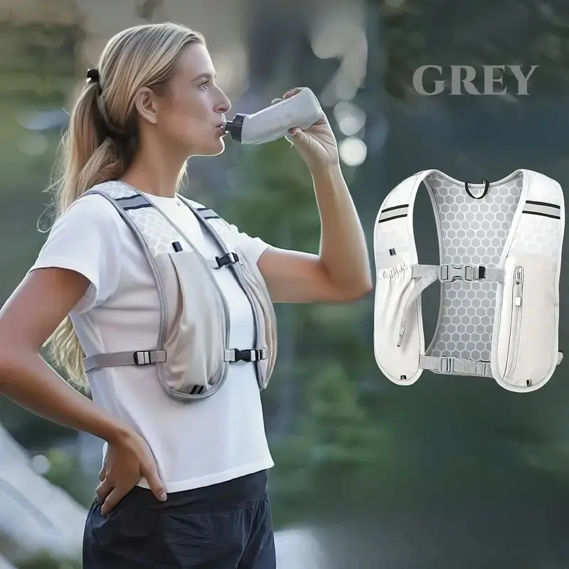 Lightweight Breathable Sports Storage Vest, Marathon Running Vest, Cycling Backpack Holder, Outdoor Activity Wear, Unisex Design