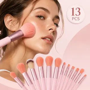 13PCS Makeup Brush Set, Soft Bristle Eyeshadow & Face Cosmetic Brushes Kit for Daily Makeup, Blending, Contouring & Beauty Routine