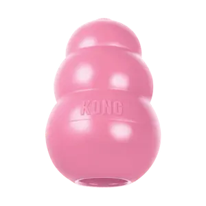KONG - Puppy Toy Natural Teething Rubber - Fun to Chew, Chase and Fetch - Pink Stuffable Pet Supplies