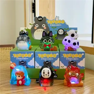 Hayao Miyazaki's Elves Mysterious Blind Box Trendy Toy Desktop Ornaments Faceless Man Surprise Box Glowing Holiday Gift (Random 1pcs)