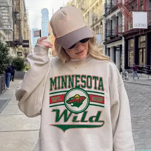Vintage Minnesota Hockey Sweatshirt, Retro Ice Hockey Crewneck, Minnesota Hockey Fan Shirt, Classic Game Day Apparel