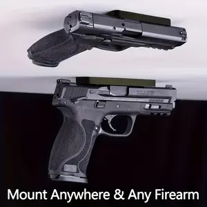 1 Piece Huapuda PVC Magnetic Pistol Seat, 35 Lbs Strength Rubber Coating Leather Car Cover, Suitable for Vehicles, Trucks, Home Walls and Tables-Black