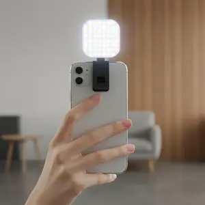 Lentok Magnetic Selfie Light for iPhone 17 16 15 - Rechargeable Clip-On LED Video Light for Content Creation & Zoom Adjustable Cellphone
