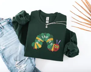 Embroidery Eat The Rich Sweatshirt | Hungry Caterpillar Embroidered Shirt | Bookish Activist Sweatshirt | Statement Cozy Sweater