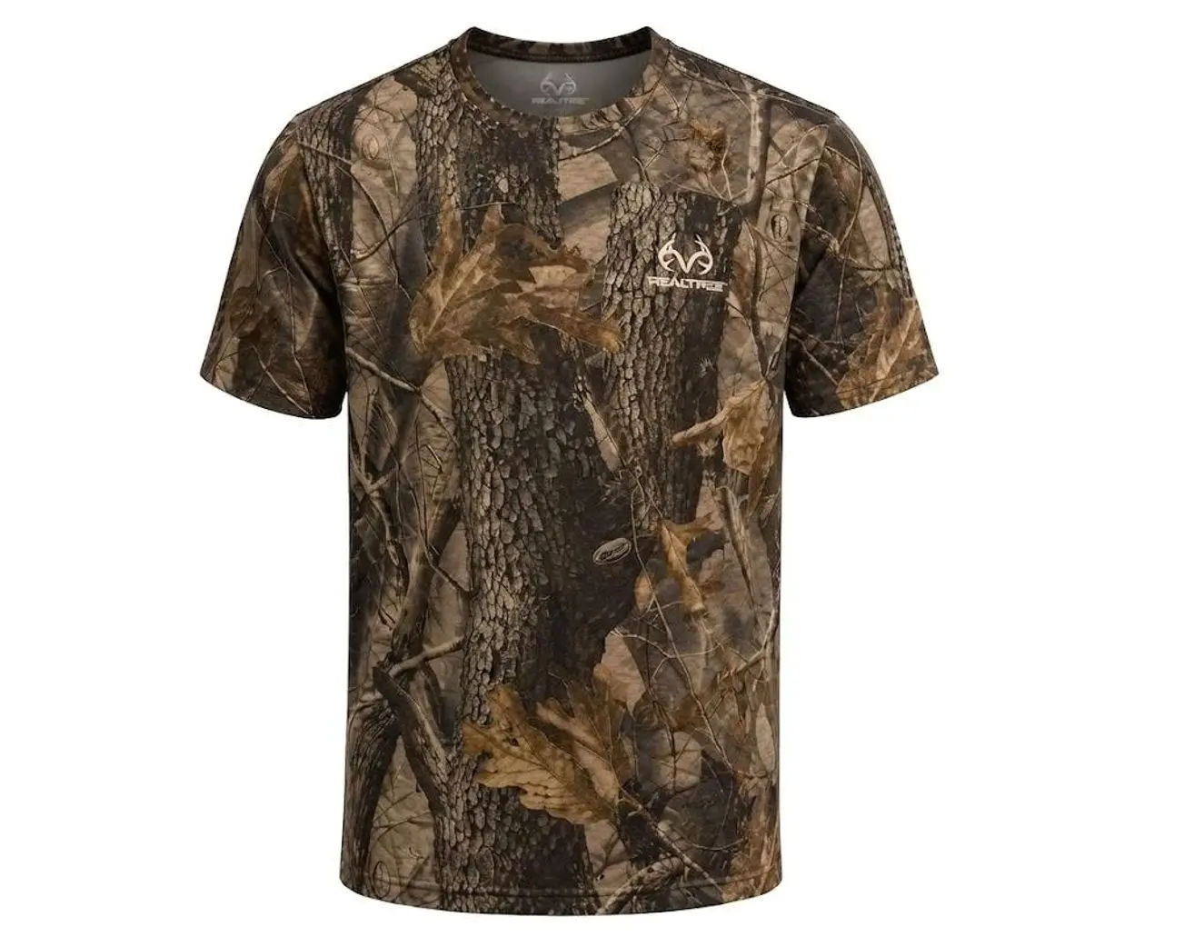 Realtree Men's Mossy Woodland Camo T-Shirt – Breathable Athletic Hunting Shirt for Camping, Fishing & Everyday Wear