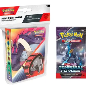 Pokémon The Card Game Temporal Forces Mini Portfolio - 60 Cards, Includes 1 Poké Ball & 1 Starter Deck Pack