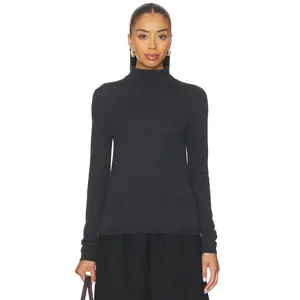 EAVES Cosette Knit Mockneck in Charcoal