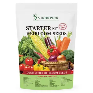 Vegetable Seed Vault Kit - 35 Variety Pack for Home Growing & Planting Survival Seeds Heirloom Vegetable Mix Great Gardening Gift for Any Home Garden