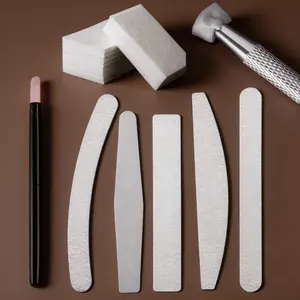 Nail Art Tool Set, Non-Fall Hair Nail Polish Remover Cotton, Dual-Sided Sponge Polishing Strip, Ceramic Grinding Pen, Stainless Steel Clipper