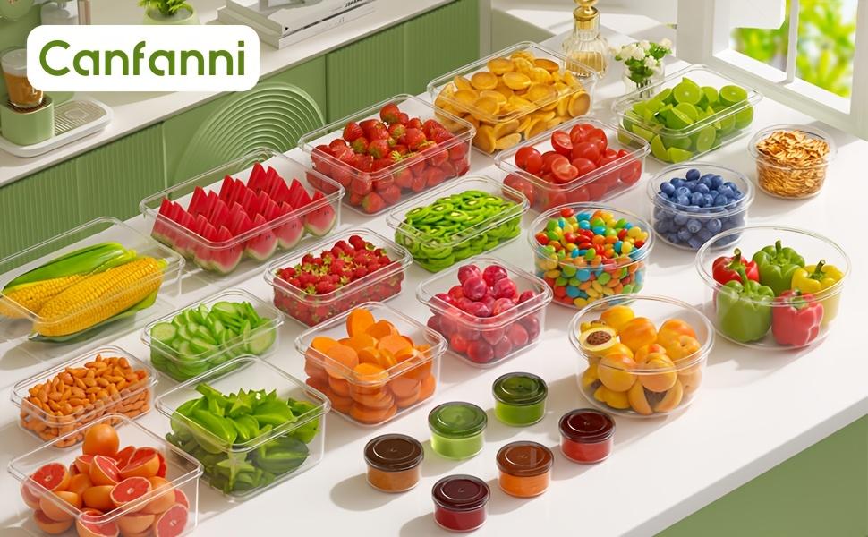 24/40/48 pieces/set food storage box set, food preservation boxes, easy-to-fix lids (12/20/24 lids + 12/20/24 containers) - Sealed plastic containers, suitable for pantry, travel, outdoor picnics, kitchen organization, includes labels and markers