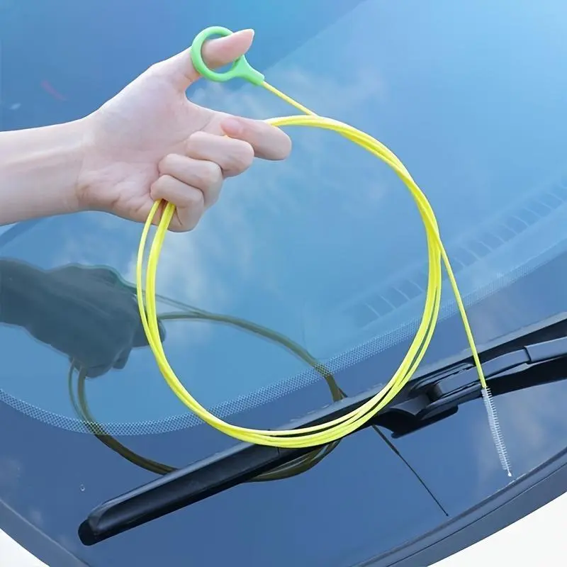 1 piece flexible automotive sunroof and windshield drain cleaning tool - Ultra-thin long tube brush for effective hair and debris removal, ideal for automotive air conditioning lines, sunroofs, etc. Car Detailing Brushes, Car Detailing Supplies