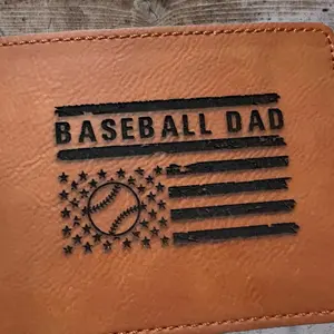 Baseball Dad Laser Engraved Wallet