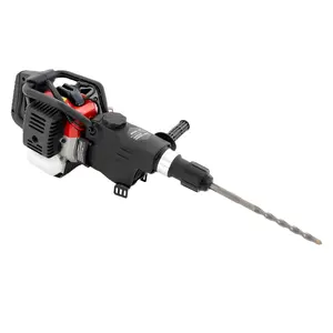 33CC Gas Powered Demolition Jack Hammer Portable for Drilling Breaking Chiseling Concrete Rock Foundation with Drill Bits and Chisels Kit