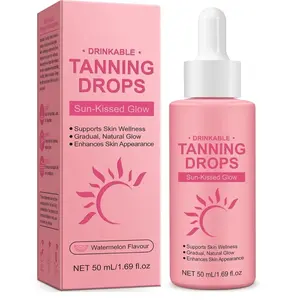 Sunless Tanning Drops to Drink, Natural Drinkable Tanning Drops, Oral Self tanning drops with Beta-Carotene, Moisturizing Tanner for Face&Body, Enhancing Your Natural Skin Tone,For All Skin Types 50ml