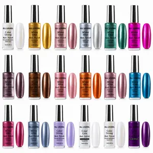 ELL LOUREL Metallic Nail Polish Multi-Color Set - 10ml/0.34fl.oz Quick-Drying No-Lamp Formula, Suitable for Home Manicures, Salons, Gifting