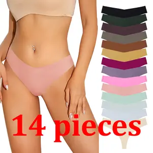 10/14 Pieces Seamless Thongs for Women No Show Thong Underwear Women Comfortable Multiple Pack SpringStatements