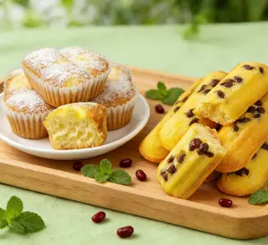 Premium Selected Coconut & Milk Flavor Combo - Coconut Cheese Cake & Banana Milk Cake, Sweet But Not Cloying，bread，