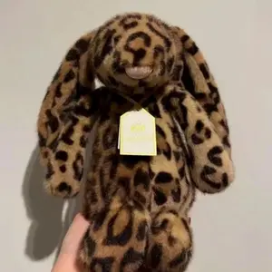 Jellycat Cobblehop Leopard Print Bunny Plush with Dust Bag NWT  Stuffed Animal Cute Bunny Toy  Soft Cartoon Doll
