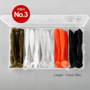 25-Piece Screw Tail Soft Bait Set, Fat Screw Tail Spiral Shape Soft Lure, Bass Catfish Walleye Fishing Baits, Simulation Fishing Lure, Topwater Fishing Lure, Soft Fishing Worm, Sportswear Equipment Type