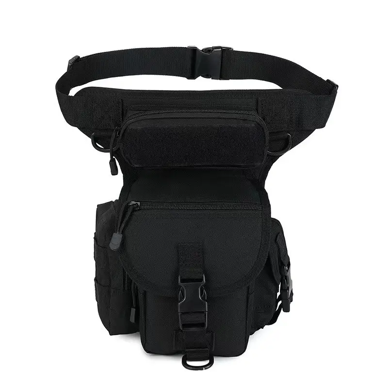 Men's Leg Bag, Hiking Leg Pouch, Adjustable Straps with Multiple Pockets, Outdoor Tool Leg Bag, Sporty Nylon Sports Bag