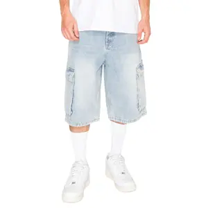 VICTORIOUS VAULT Baggy Fit Cargo Denim Shorts