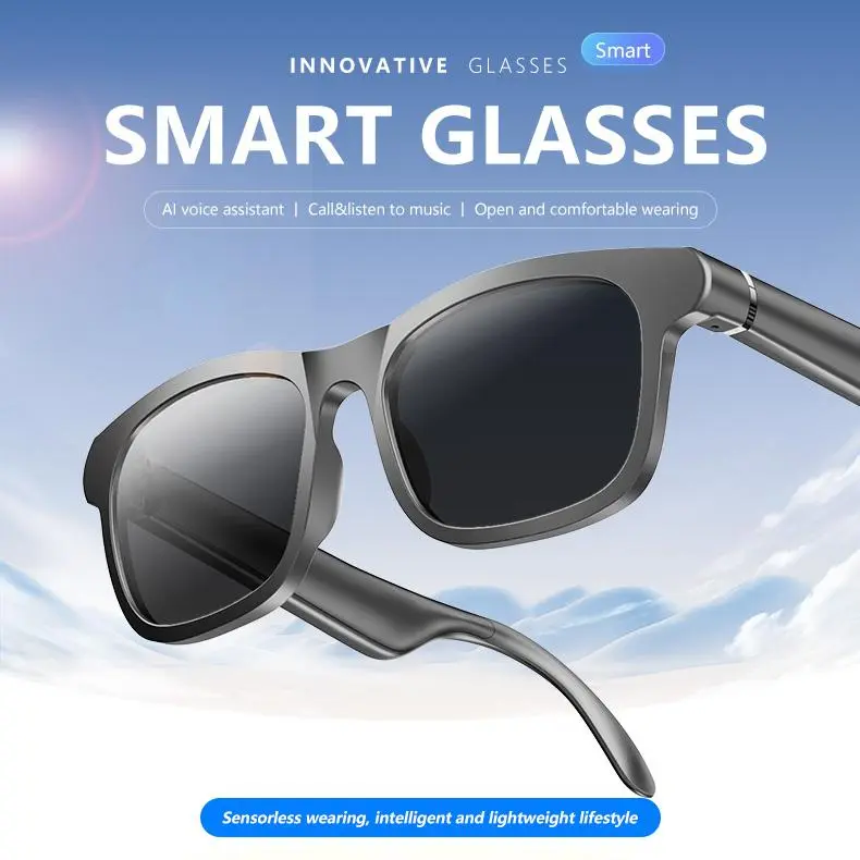 Wireless Bluetooth Smart Audio Sunglasses | Polarized UV Protection | Hands-Free Phone Calls & Music, Lightweight Open-Ear Glasses for Sports Driving Daily Use