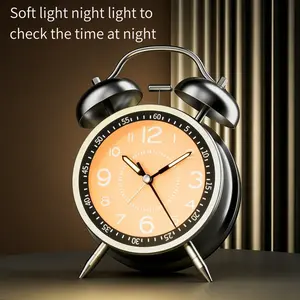 Mechanical Metal Alarm Clock - Alarm for Waking Up, Creative Home Decor, Desktop Time Reminder for Kids