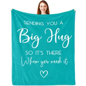 Pubrave Gifts for Women, Thinking of You/Cheer Up/Inspirational Gifts for Christmas/Birthday/Get Well, Hug/Love Blanket Teal 60x50in