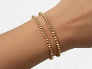 Golden Aura Double Beaded Bracelet Set