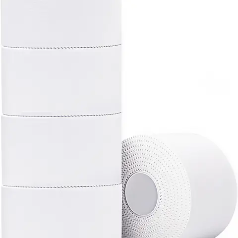 Athletic Sports Tape, 5-Pack White Tear-by-Hand Tape - Very Strong, No Sticky Residue for Wrist, Ankle Support in Gymnastics, Boxing