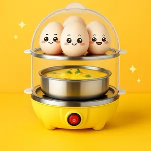 Egg Cooker Boiler Portable Mini Quick Automatic Electric Egg Maker Mini Electric Egg Omelette US plug type