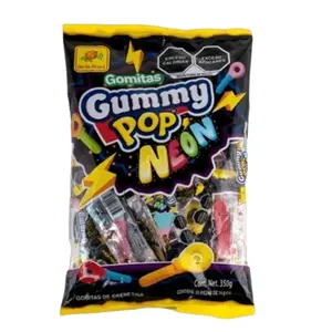Gummy Pop Neon Gelatin Gummies 25 Pieces Bag Creamy Texture Delightful Flavor Perfect for Anytime Snacking