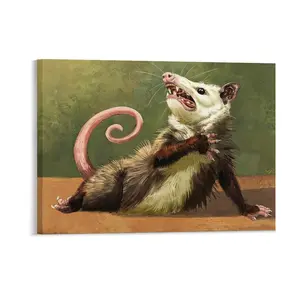 Funny Opossum Wall Decor, Whimsical Animal Poster, Cute Animal Wall Art, Perfect Gift for Opossum Lovers, Unique Decor for Home, Office, Bedroom & Living Room