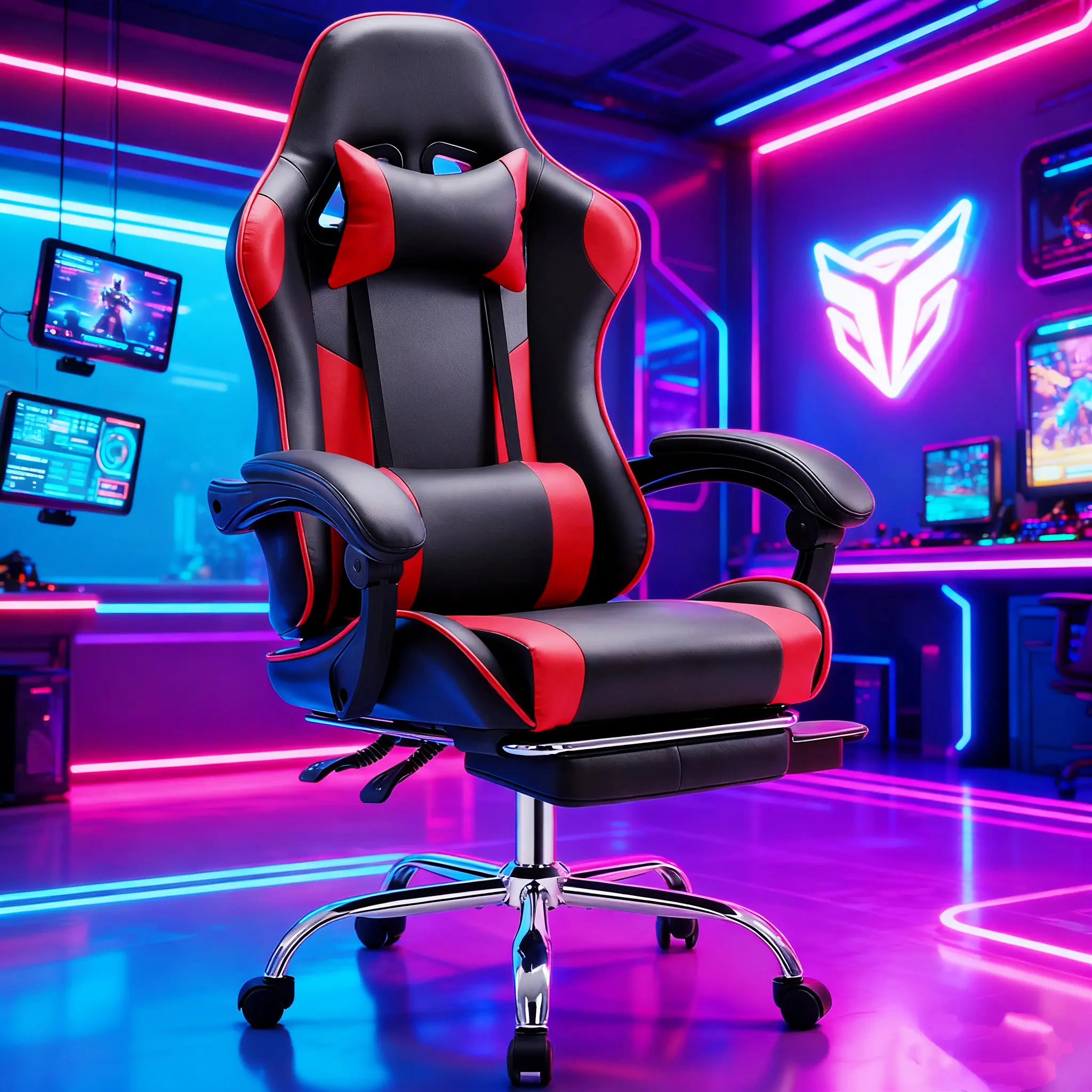 Red (No LED Lights+ No Speakers+No Massage