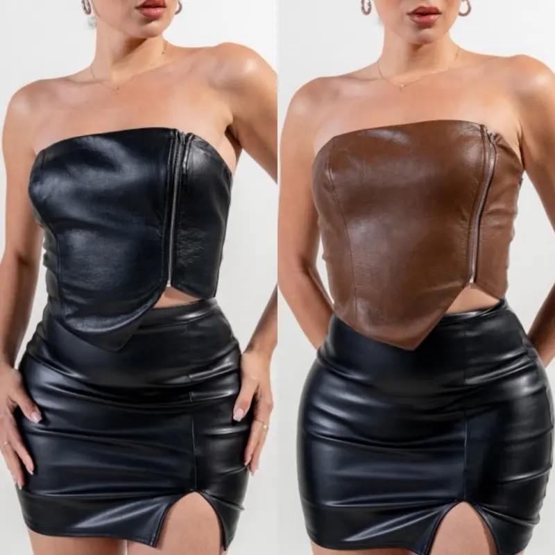 Abigail Fade Leather Top