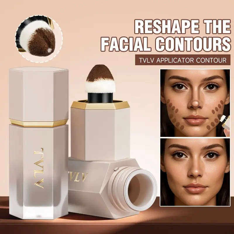 3D Liquid Contour Makeup Bronzer, Facial Contouring Makeup, Face Contour, Long-Lasting Creamy Contouring Stick, Waterproof Smudge-Proof, Portable Beauty Cosmetics for Women