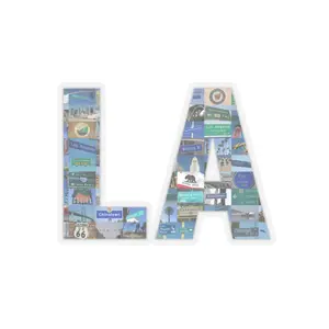 Los Angeles (LA) Collage Kiss-Cut Sticker scrapbooking