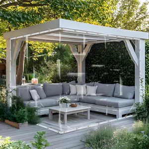 Upgraded Version 10x13 FT Clear Waterproof Tarps Outdoor Garden Rainproof Covering Clear Vinyl Tarp Transparent Waterproof Tarpaulin for Covering Henhouse Multi-Purpose Protection Vintage Room Decor porch canopy Winter Essentials clear vinyl tarp