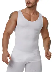 Men's Seamless Shapewear Compression Shirt, U-Neck Slim Fit Vest Comfortable & Breathable Design,Sleeveless Slimming Undershirts Tummy Control,Perfect for Daily Wear & Active Lifestyle underwear,valentines day outfit,underwear