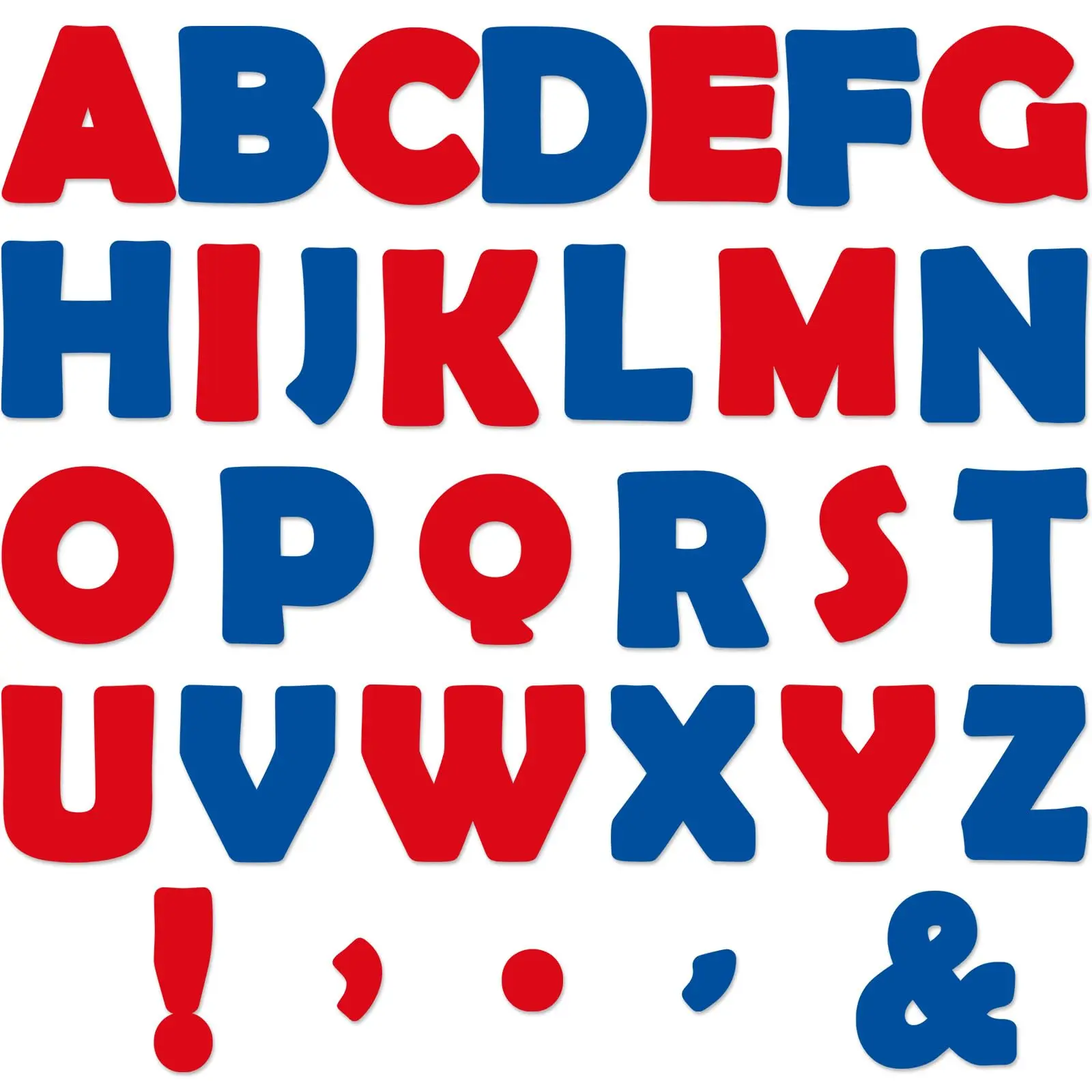 150 PCS Large 6" Bulletin Board Letters Set, 4th of July Classroom Alphabet Cutout Letter for Memorial Day Bulletin Board Display Home School, A Great Helper to Inspire Students' Learning Interest