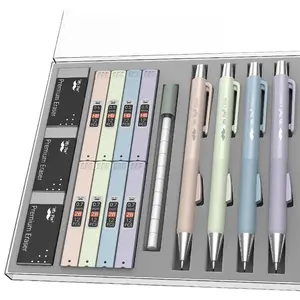 (Set of 25) Mechanical Pencil Set, 4-Pack, 0.5mm & 0.7mm, Aesthetic Fast-Click Design, Cute Pastel Pencils, Perfect Christmas Gift