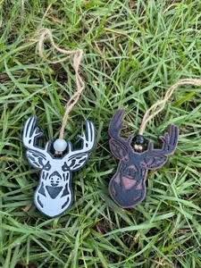 Hand-Painted Deer/Buck Head Car Freshie, Long-Lasting Aroma for Cars, Closets, & More | car freshies | air freshener, Hunting | gifts for men, car freshener, car fragrance carscent addict