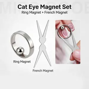 Black Hole Shape Cat Eye Nail Art Magnet Suck Hollow Cat Eye Nail Art Effect Magnet Ring for Magnetic Gel Polish Manicure Tools