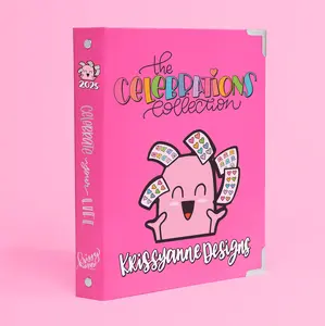 Krissyanne Designs 2025 Celebrations Collection - Over 1000 Stickers with Custom Hand-Drawn Designs &  Decorative Samplers & Binder